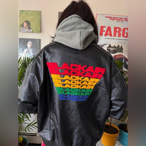 Other - Black Air Faux Leather Jacket